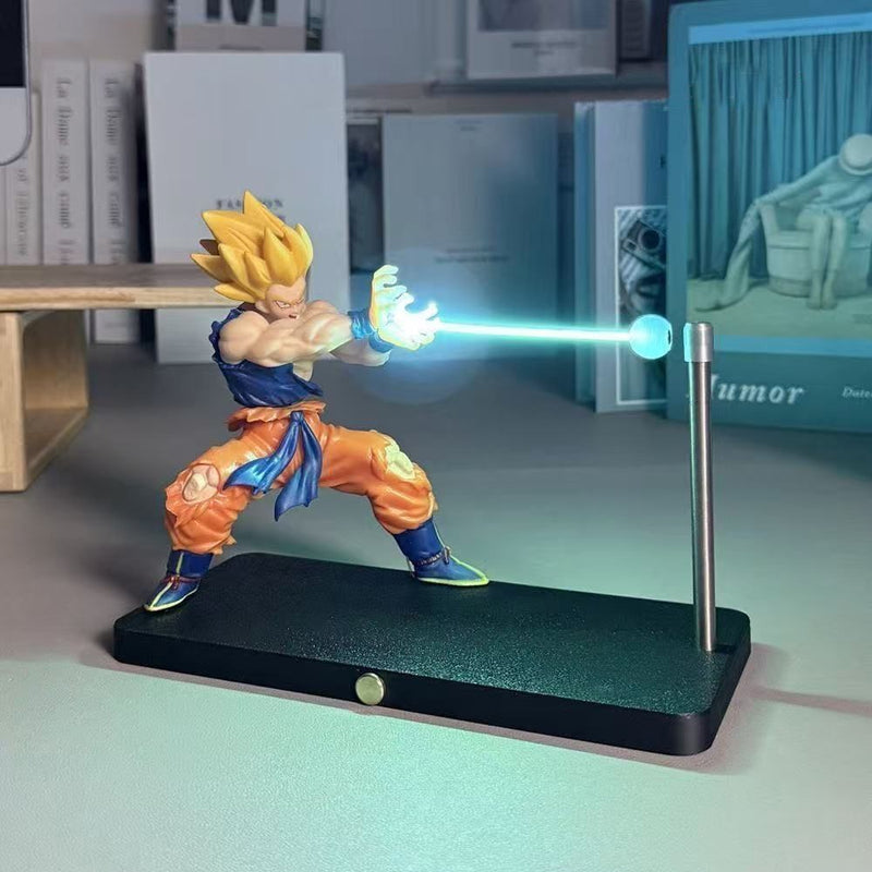 Son Goku Kamehameha Onda Lâmpada de Luz Magnética Dragon Ball