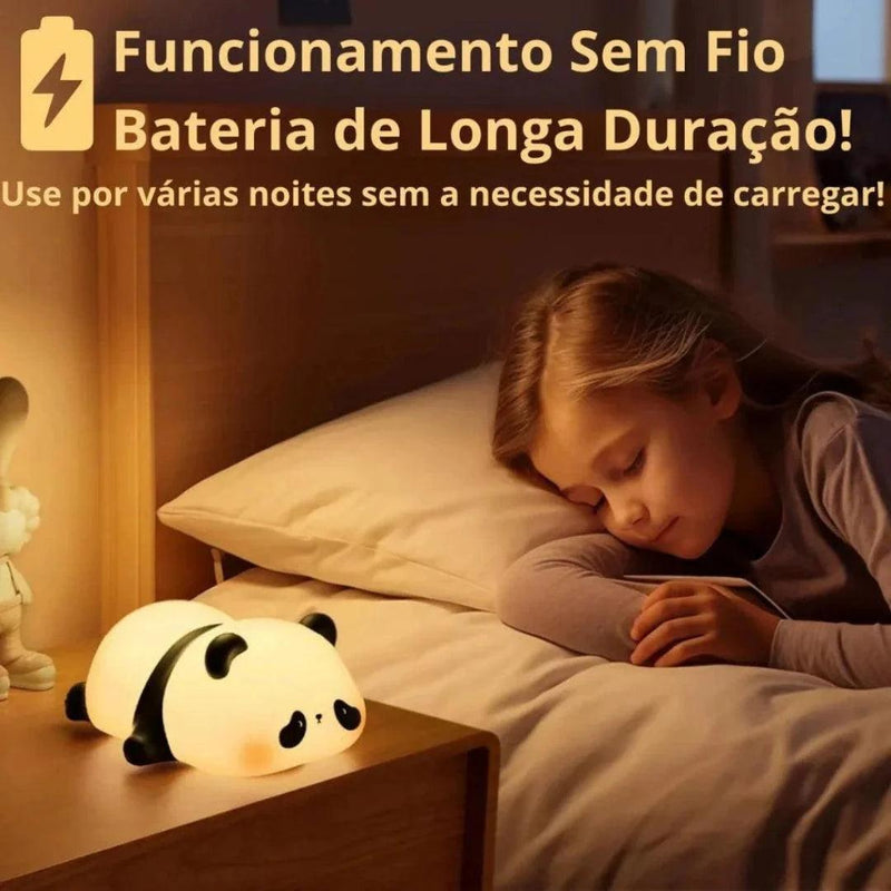 LUMINÁRIA PANDA DE SILICONE - controle pelo toque