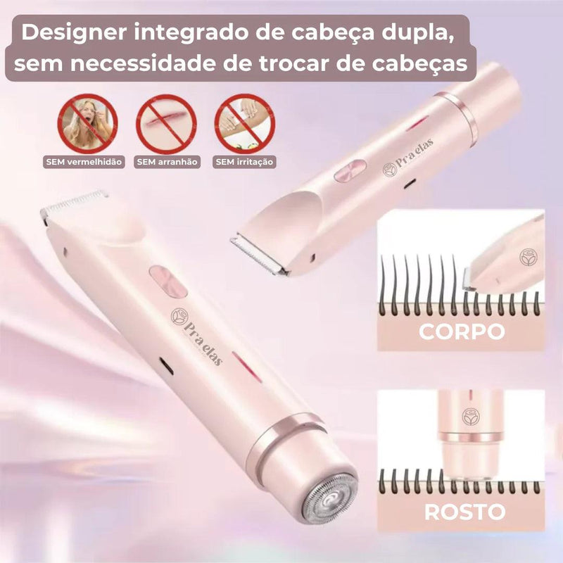 Depilador 2 em 1 (corporal e facial) à Prova D’Água