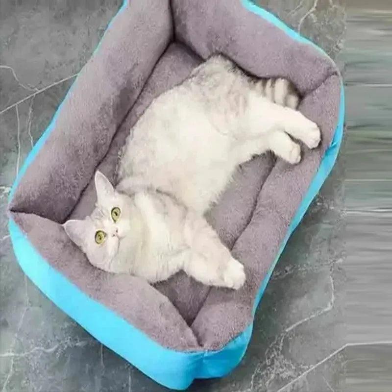 Cama grande para cães e gatos, quente e confortável