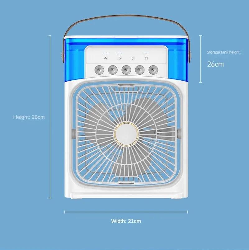 Ventilador portátil do humidificador do ar, refrigerador de ar pequeno,  3 velocidades