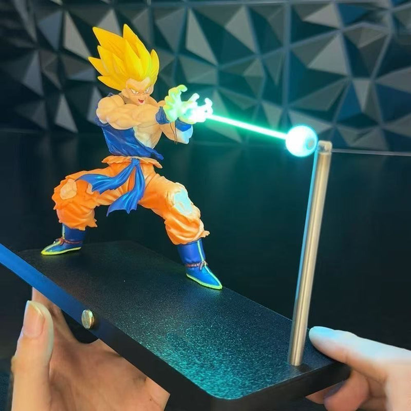 Son Goku Kamehameha Onda Lâmpada de Luz Magnética Dragon Ball
