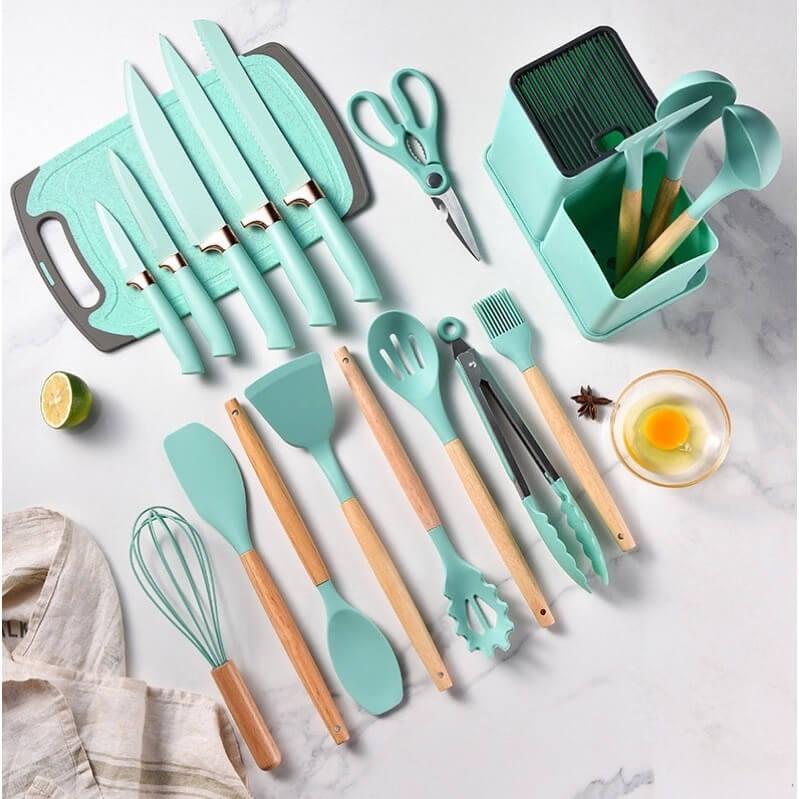 Kit Utensílios de Cozinha Luxo (COM 19 PEÇAS)