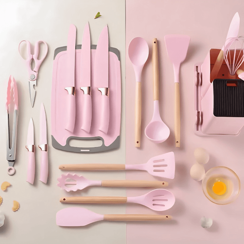 Kit Utensílios de Cozinha Luxo (COM 19 PEÇAS)